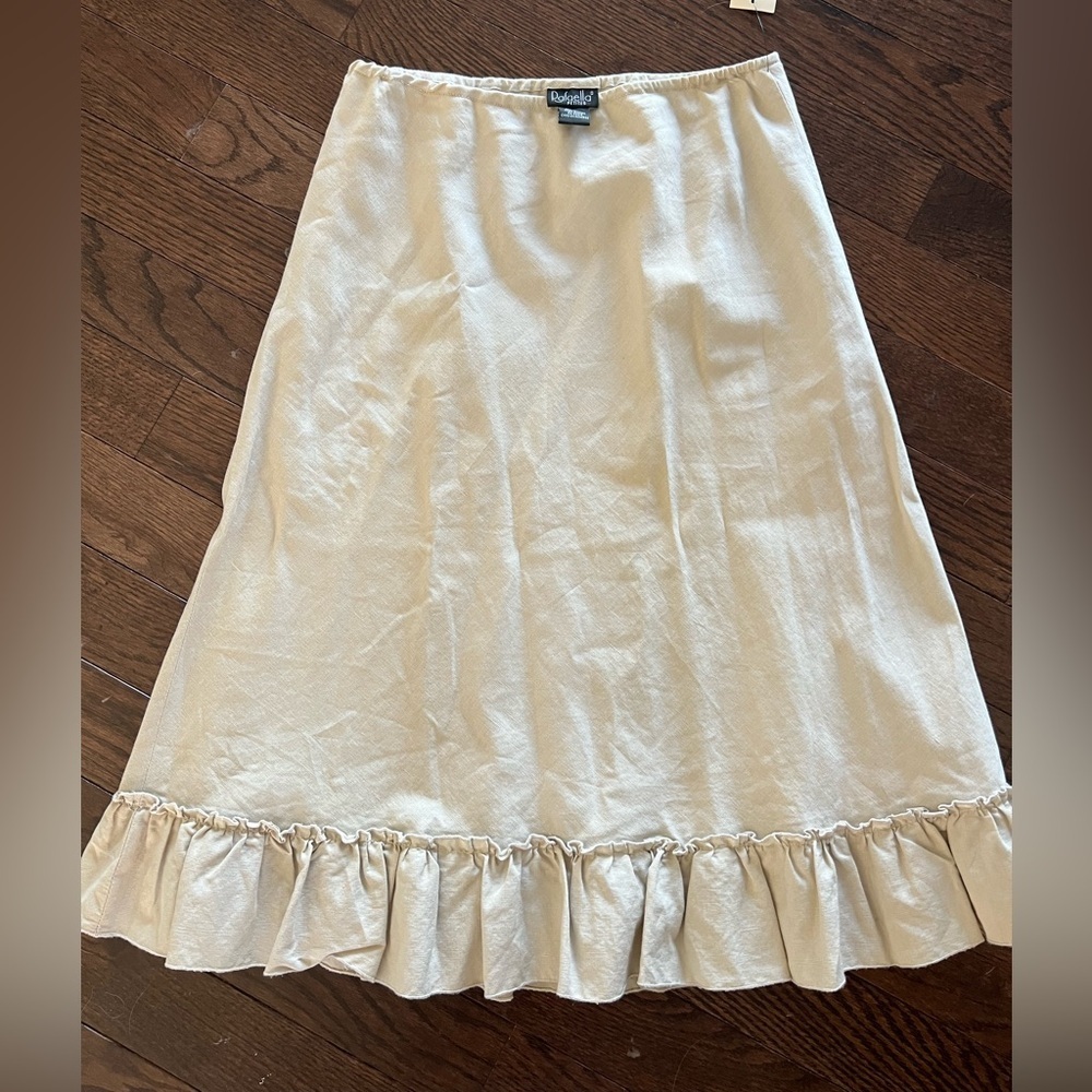 Rafaella Cream A-Line Skirt